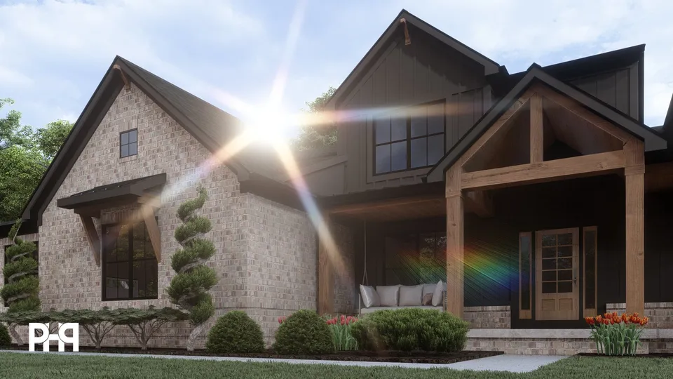 The Weller house plan, exterior view 7